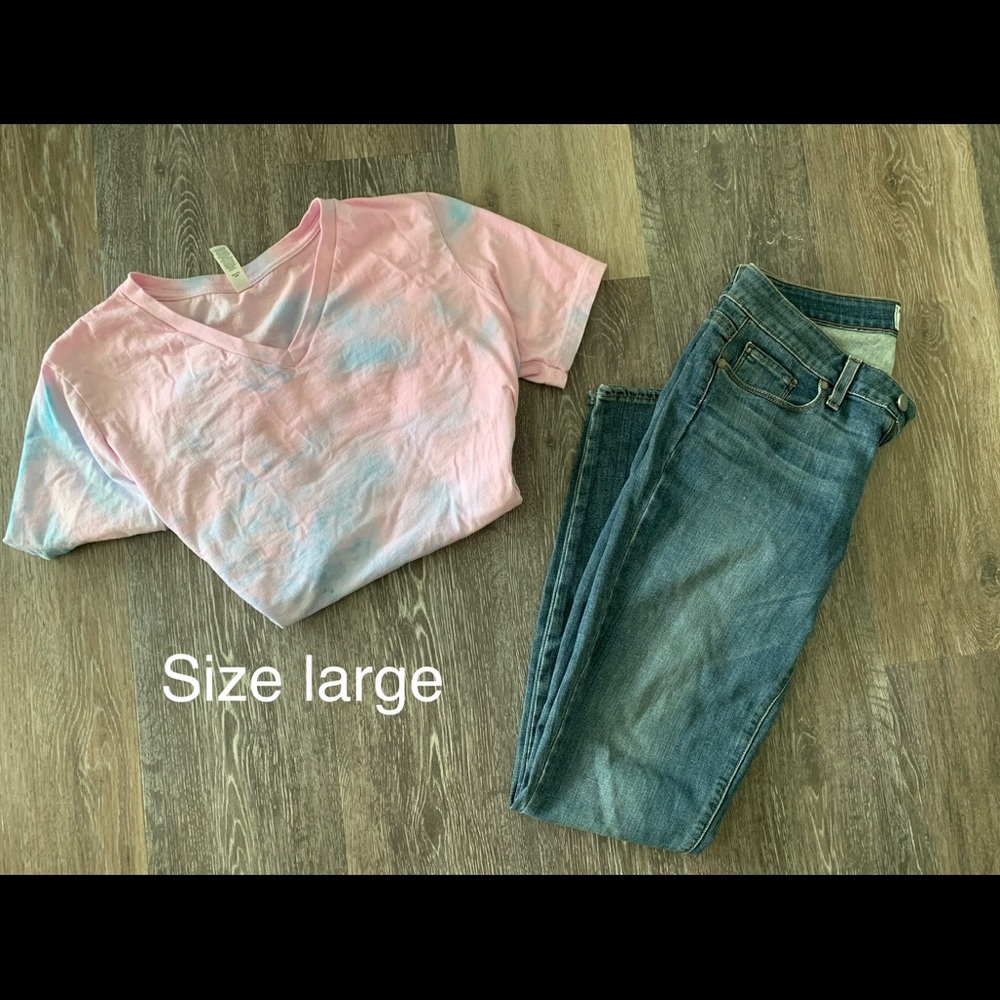 Light pink tie dye tee